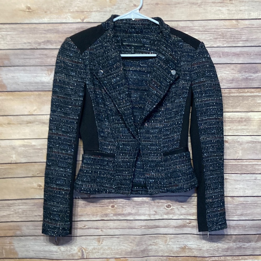 White House Black Market Tweed Moto Jacket